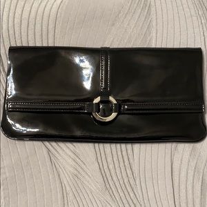 LK Bennett Black Patent Clutch